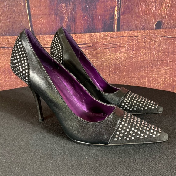 WET SEAL Rhinestone Point Stiletto Metallic Heel - Picture 3 of 11